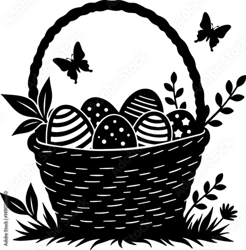Happy Easter Bunny Wreath" Easter day vector 