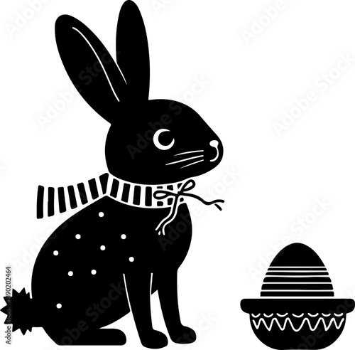 Happy Easter Bunny Wreath" Easter day vector 