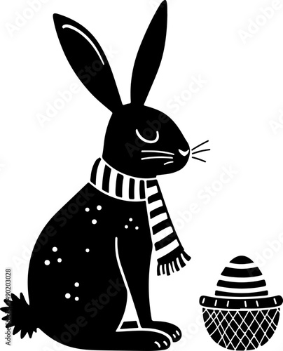 Happy Easter Bunny Wreath" Easter day vector 