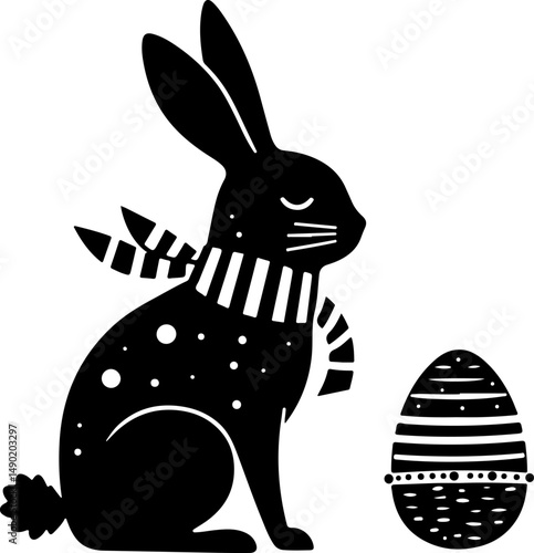 Happy Easter Bunny Wreath" Easter day vector 