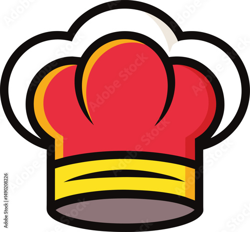 Chefs Hat Cartoon Cooking Icon Design