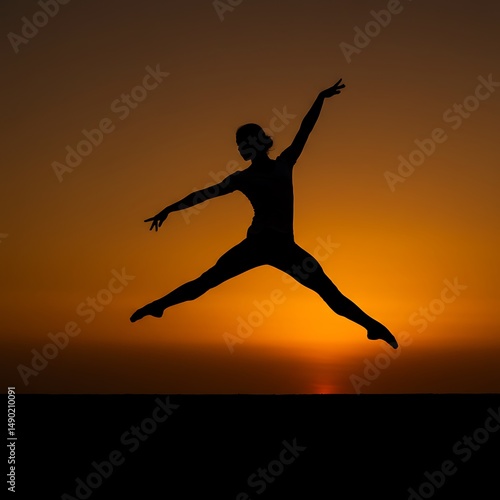 Wallpaper Mural Sunset Silhouette Leap Torontodigital.ca