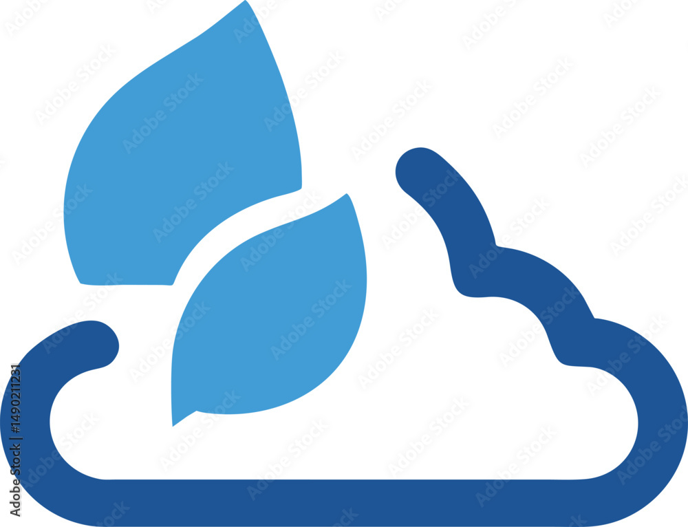 Blue Cloud Rain Drops Icon Vector Blue Cloud Rain Drops Icon Vector