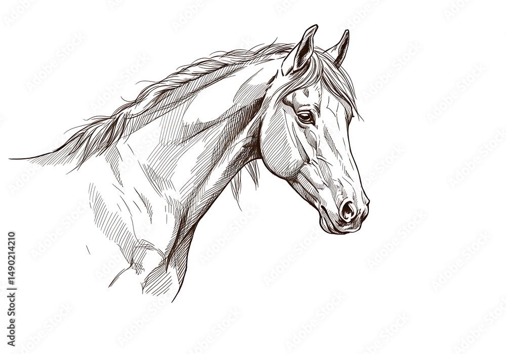 Fototapeta Serene Majesty: A Graphite Study