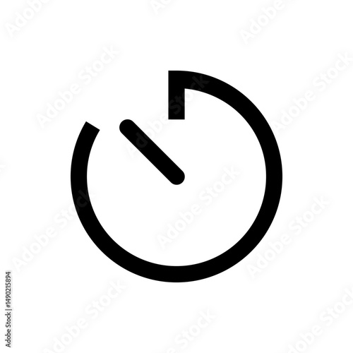A simplistic black and white illustration of a clock face with a single hand indicating the time passing quickly