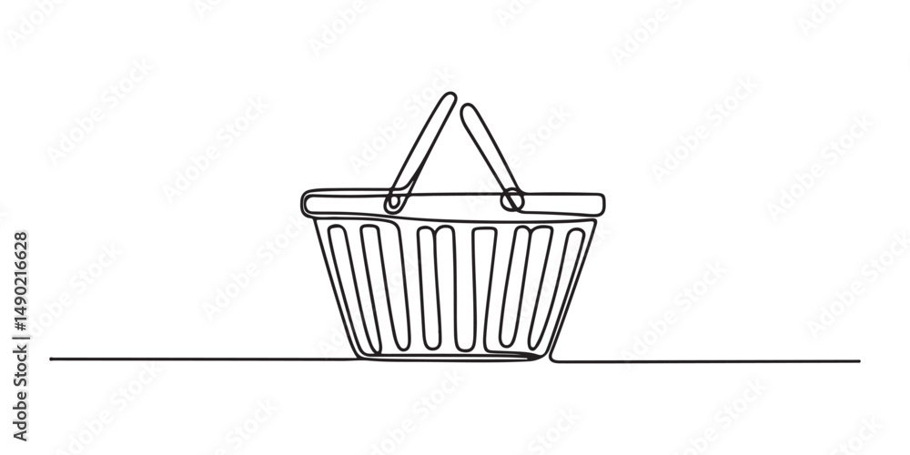 Line art illustration of a laundry basket with clothes pegs, perfect for household and laundry-related designs or projects. Line art illustration of a laundry basket with clothes pegs, perfect for household and laundry-related designs or projects.