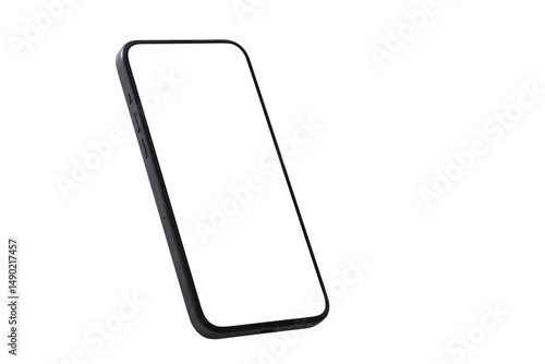 Mockup smart phone isolated Transparent  screen and PNG High quality Image for Infographic Business web site design app