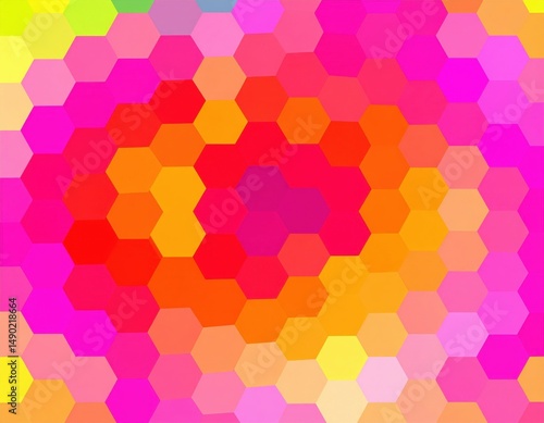 Colorful Abstract Hexagon Pattern Background