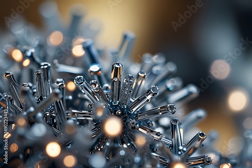 Close-up macro of shiny silver metal screws and bolts on a white background, perfect for hardware or industry imagery.