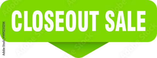 closeout sale sticker. closeout sale sign on transparent background