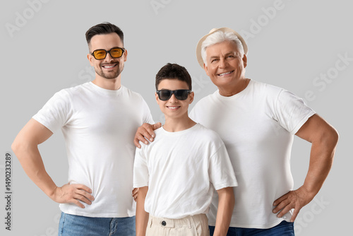 Teenage boy with his dad an...