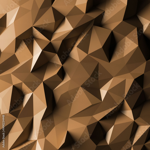 Abstract triangle Low Polygon background wallpaper texture 3d render	
