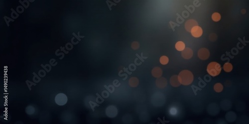 Abstract Dark Background with Warm and Cool Light Bokeh Effects for Design Projects