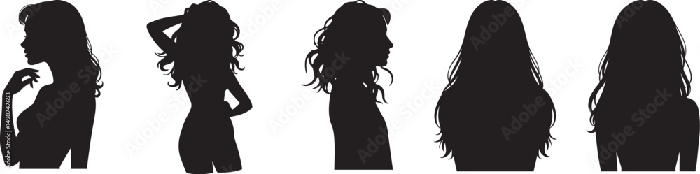 black silhouette of a woman black silhouette of a woman