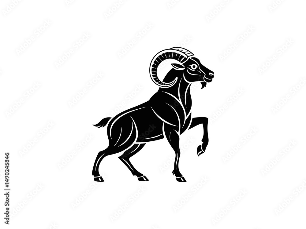 Fototapeta premium Ram logo set design vector