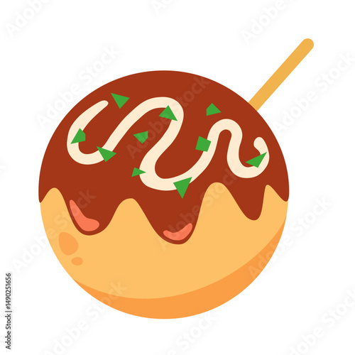 たこ焼き イラスト 祭りの屋台 縁日