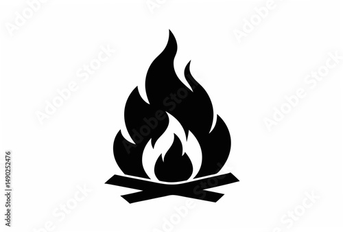 bonfire  silhouette vector