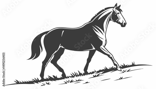 horse on a white background