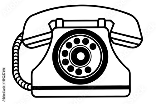  telephone with speakerphone  silhouette vector