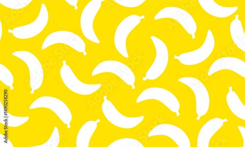 Bananas pattern fresh fruit drawing icon vector illustration. Use for card, menu cover, web pages, page fill, packaging, farmers market, fabric.