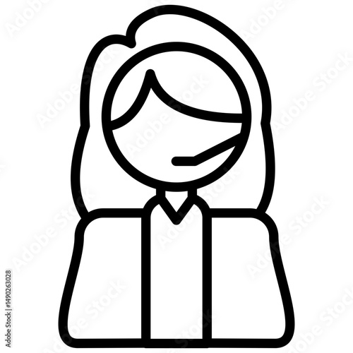 flight dispatcher line icon