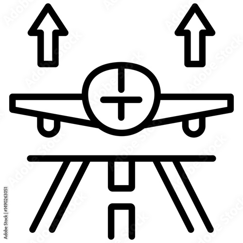 takeoff line icon