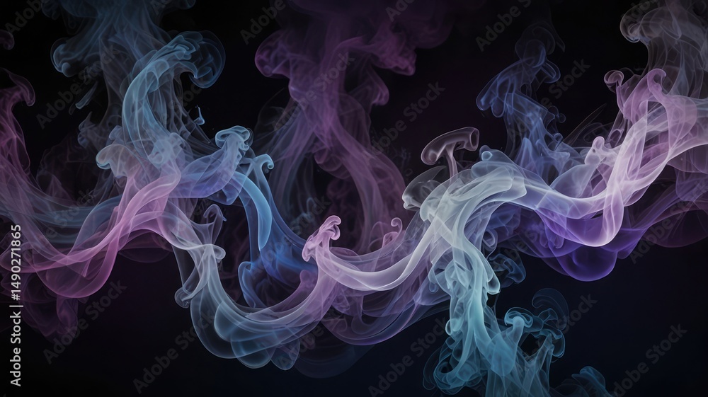 Obraz premium Smoke and Vapor Wave Effect