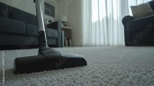 Wallpaper Mural Brightly lit living room floor with vacuum cleaner parked near corner Torontodigital.ca
