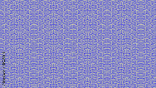 Seamless Abstract geometric hexa blue lines pattern 