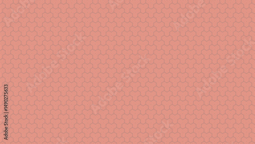 Seamless Abstract geometric hexa orange lines pattern 