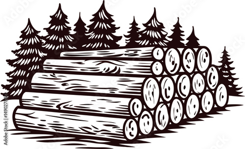 a-hand-drawn-stack-of-cut-logs-beside-a-forest-cle (2).eps