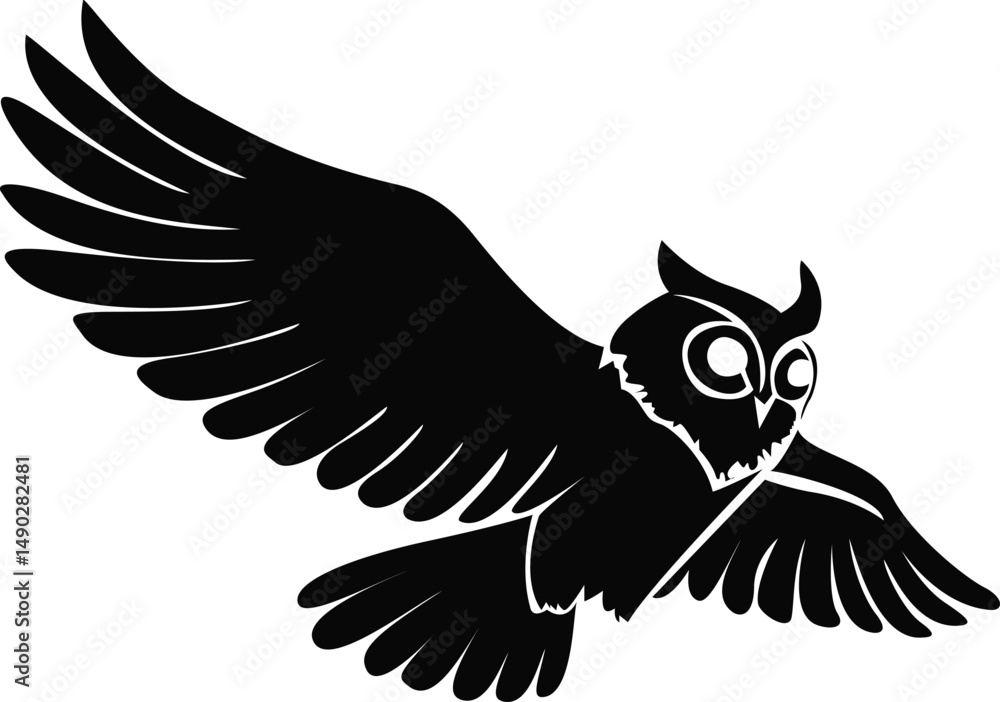 Obraz premium Silhouette owl