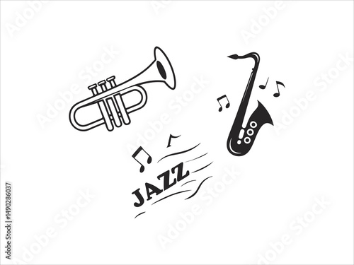  Jazz Musicians logos Playing Saxophone