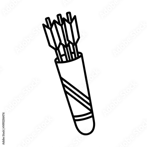 A quiver of arrows coloring page line art