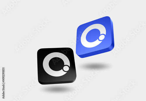 App Realistic Icon Template Mockup