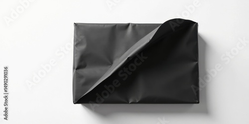 Wallpaper Mural A subtly folded sheet of dark gray wrapping paper, ideal for minimalist design projects and showcasing product packaging Torontodigital.ca