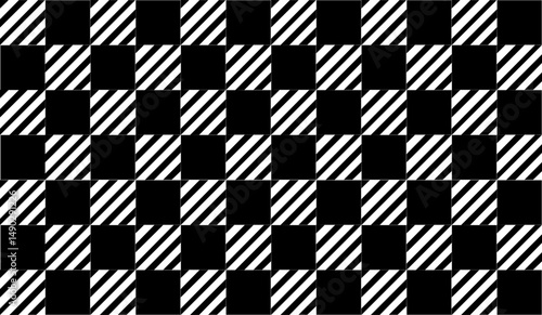 seamless geometric pattern, Abstract pattern, black and white seamless pattern, illusion illustration
