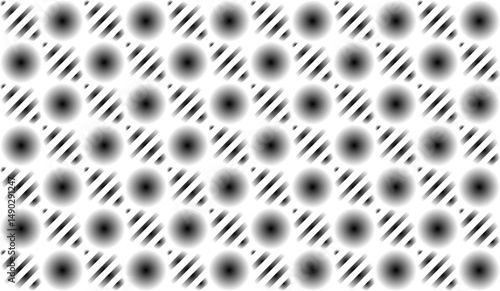 Abstract pattern, black and white seamless pattern, illusion illustration, black and white abstract background