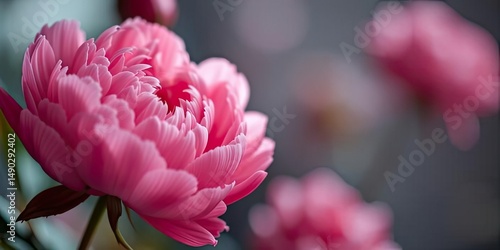 Delicate Pink Peony Bloom, Elegant Floral Design