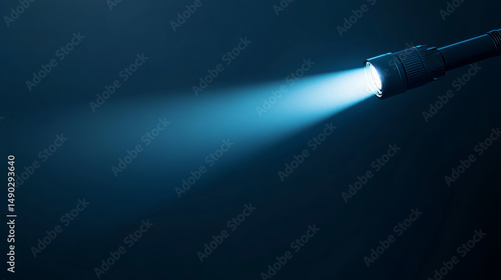 Fototapeta premium The light and shadow background formed by light and rays in a blue environment