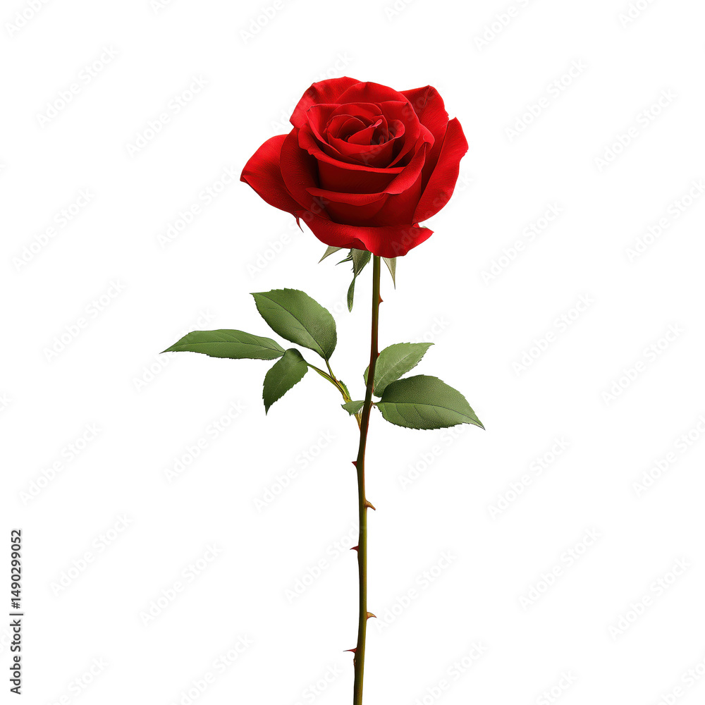 Stunning Red Rose, A Symbol of Love and Beauty , isolated on white background png Stunning Red Rose, A Symbol of Love and Beauty , isolated on white background png