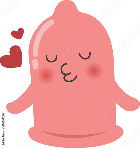 condom cartoon character protect HIV infection