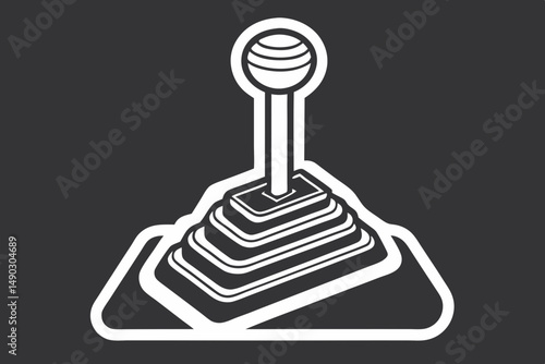 Manual Gearshift Lever Side View Art