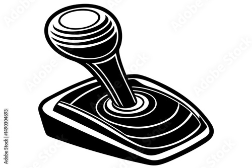 Gear Stick Line Art Illustration