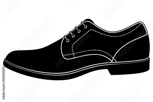 Classic Formal Shoe with Laces Clipart