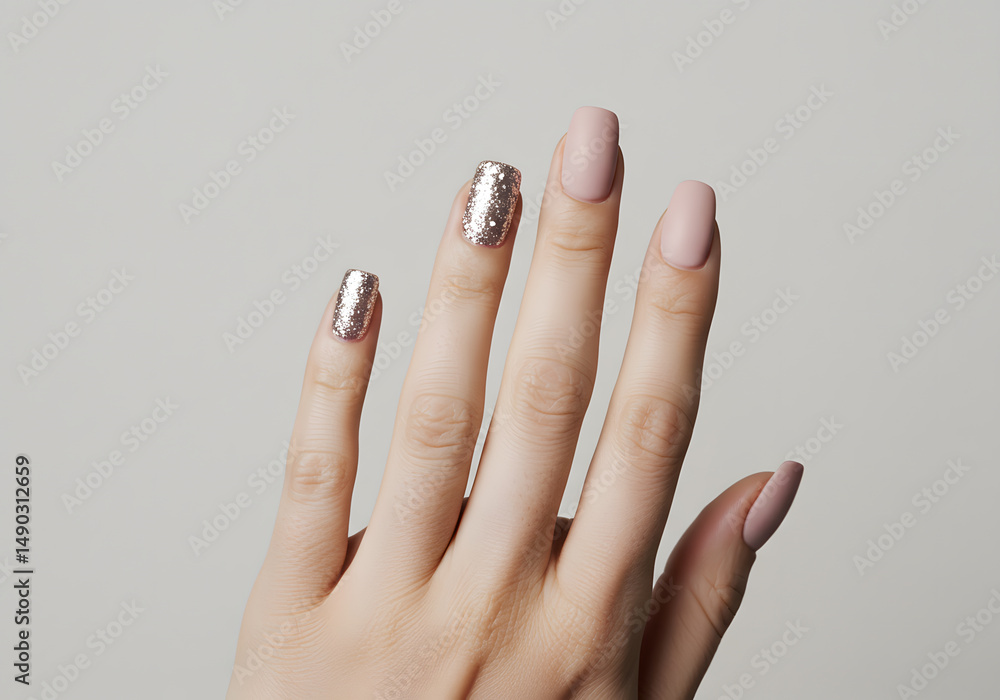 Fototapeta premium Manicured nails with different designs