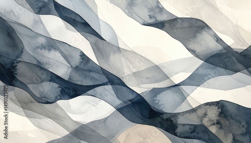 Wallpaper Mural Abstract Watercolor Background Design With Gray And Blue Tones Torontodigital.ca