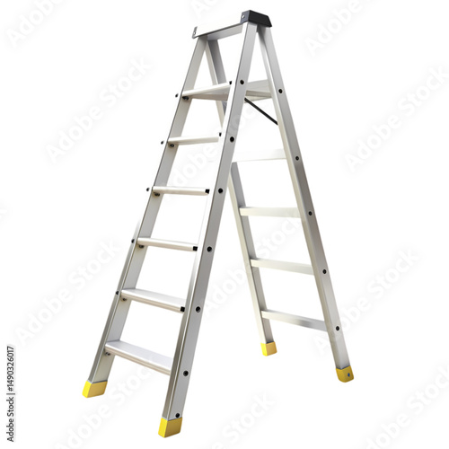 Aluminum Extension Ladder Safe and Reliable for All Your DIY Projects isolated on transparent background