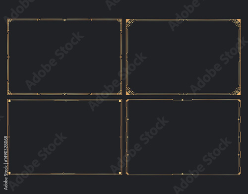 geometric border in art deco style