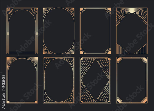 geometric border in art deco style